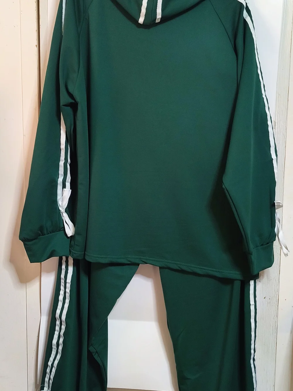 Sporty Dark Green Track Jogger Set Hoodie  NWT